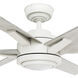 Melia 65 inch Fresh White with White Washed Oak Blades Outdoor Ceiling Fan