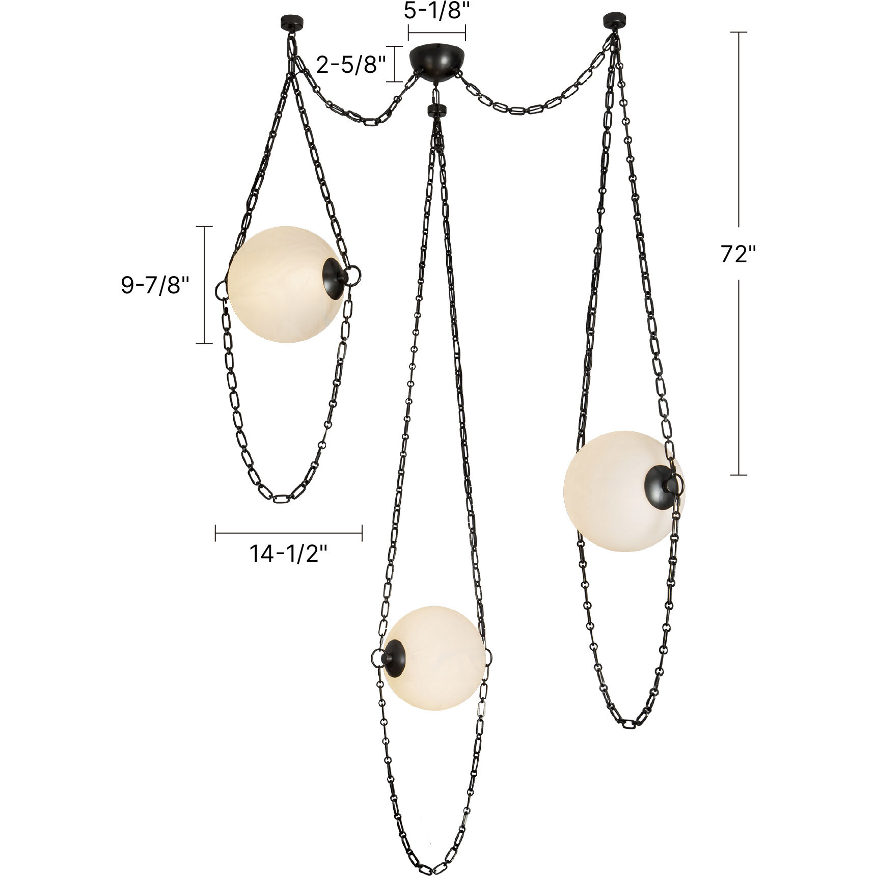 Petra 14.5 inch Vintage Brass and Cloud Glass Chandelier Ceiling Light