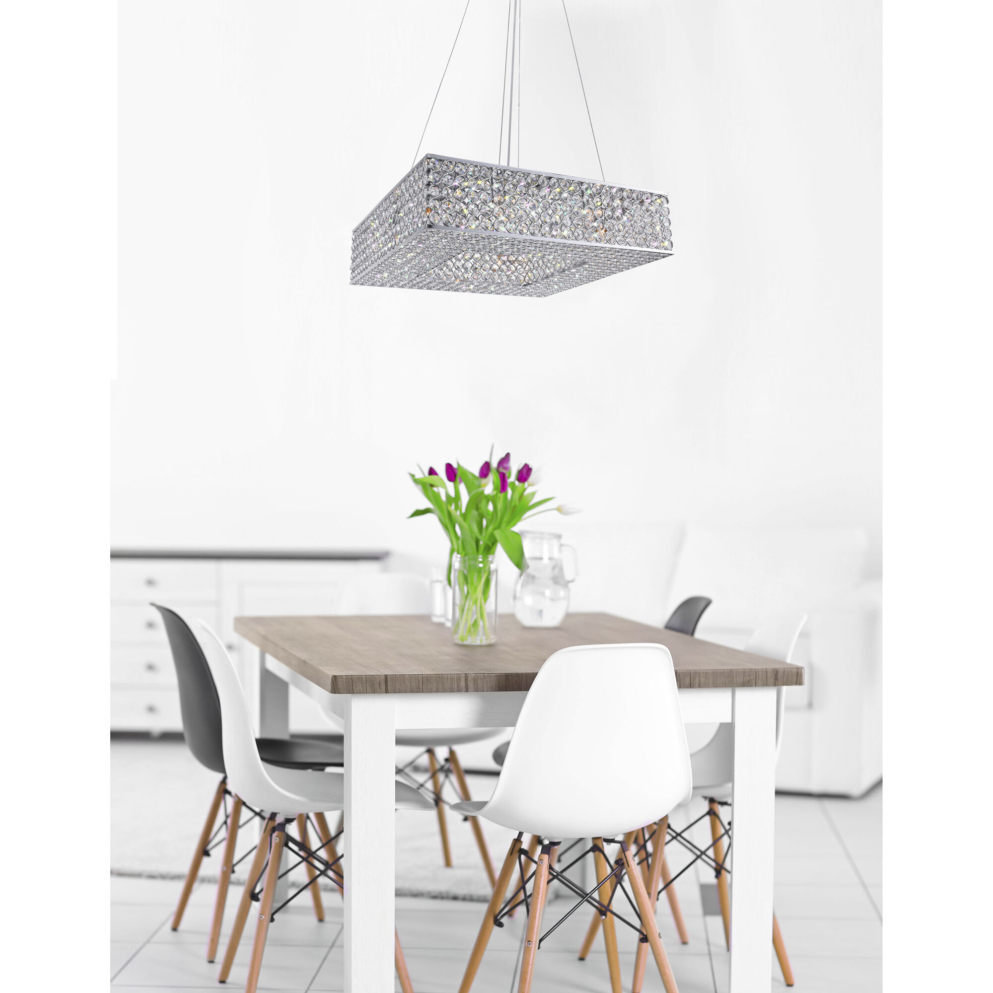 Dannie 12 Light 24 inch Chrome Island/Pool Table Light Ceiling Light