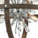 Morning Star 10 Light 30 inch Aged Fir with Chrome Chandelier Ceiling Light