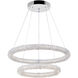 Arielle LED 25 inch Chrome Down Chandelier Ceiling Light