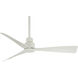 Simple 44 inch Flat White Outdoor Ceiling Fan