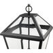 Talbot 3 Light 12.25 inch Black Outdoor Chain Mount Ceiling Fixture in Clear Beveled Glass