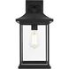 Saul 1 Light 16 inch Black Outdoor Wall Sconce