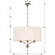 Mirage 3 Light 18 inch Polished Nickel Semi Flush Ceiling Light
