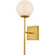 Neri 1 Light 6.7 inch Brass Bath Sconce Wall Light
