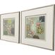 Floating Motion Blue and Orange and Turquoise and White Framed Art