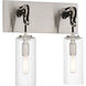 Pullman Junction 2 Light 13 inch Coal / Brushed Nickel Bath Light Wall Light