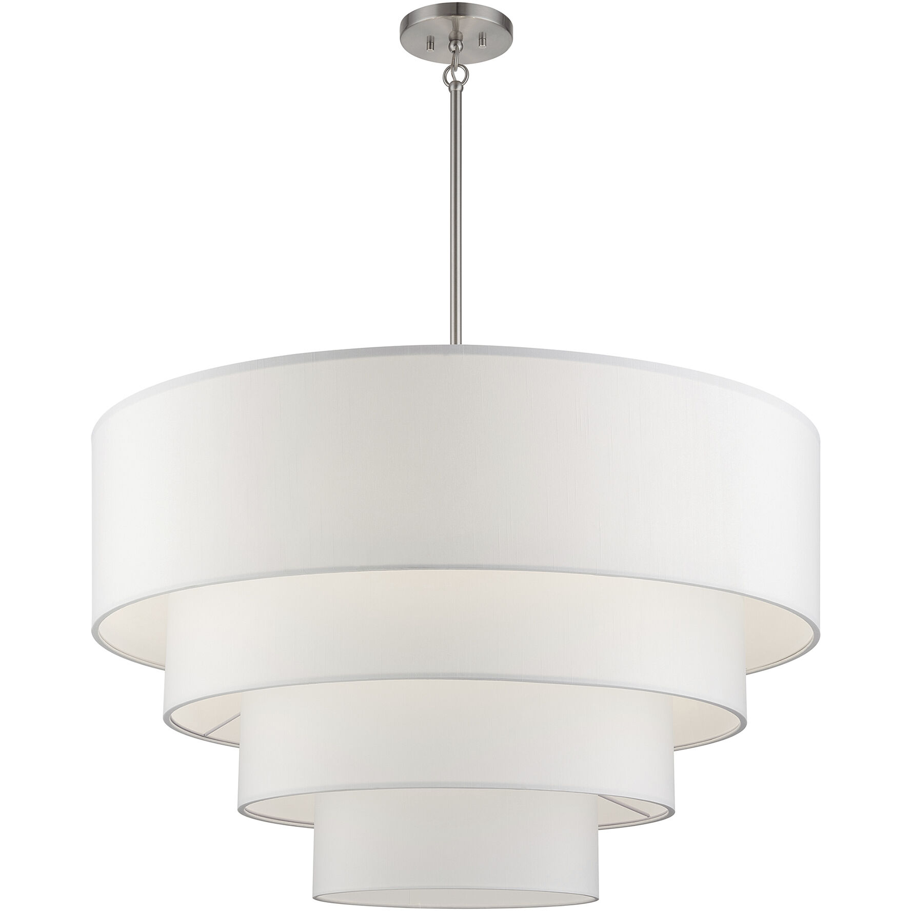 Manorwood 8 Light 35 inch Brushed Nickel Pendant Chandelier Ceiling Light