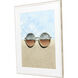 Summer Chill Turquoise and Beige and Blue Framed Art