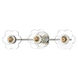 Alexa 3 Light 22 inch Polished Nickel Bath Vanity Wall Light