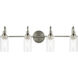Kavi 4 Light 31.5 inch Brushed Nickel Vanity Light Wall Light