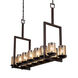 Fusion 14 Light 13 inch Matte Black Chandelier Ceiling Light in Incandescent, Seeded Fusion