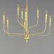 Vela 9 Light 32 inch Satin Brass Multi-Tier Chandelier Ceiling Light