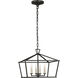 Chapman & Myers Darlana 4 Light 16 inch Aged Iron Semi-Flush Mount Lantern Ceiling Light, Small