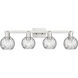 Arcadia Athens Water Glass 4 Light 33 inch Brushed Satin Nickel Bath Vanity Light Wall Light