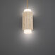 Caviar LED 7 inch Beige Travertine and Aged Brass Indoor Hanging Lighting Ceiling Light in 3500K