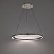 Huxley LED 23.38 inch Black Chrome Pendant Ceiling Light in 3500K, dweLED