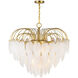 Alessia 19 Light 28.4 inch Brushed Brass and White Chandelier Ceiling Light