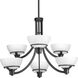 Domain 6 Light 32 inch Matte Black Chandelier Ceiling Light