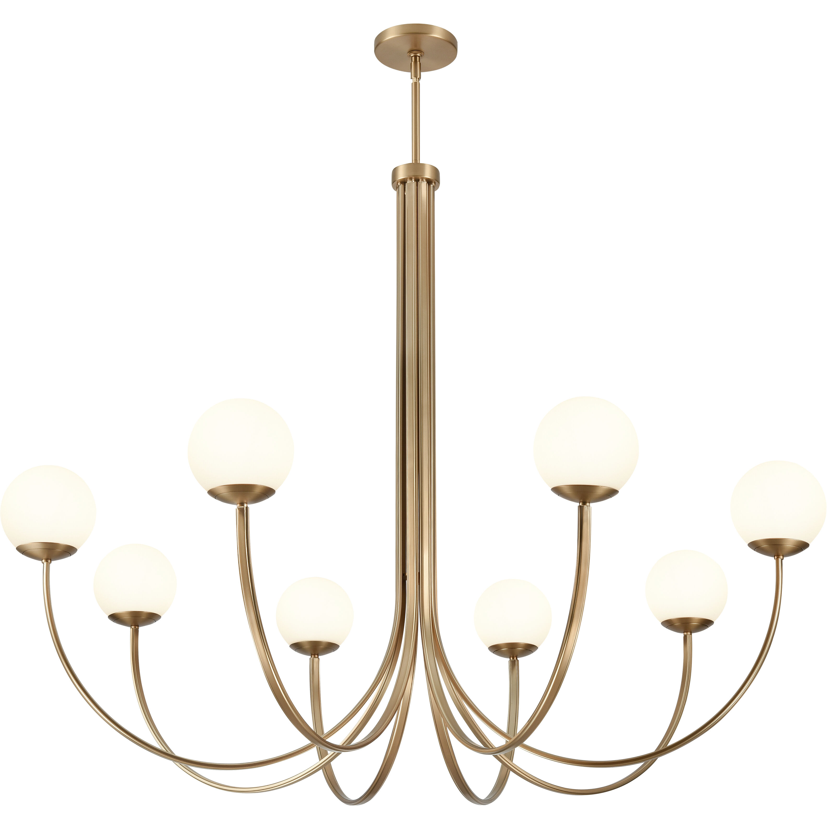 Caroline 8 Light 54 inch Brushed Gold Chandelier Ceiling Light