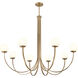Caroline 8 Light 54 inch Brushed Gold Chandelier Ceiling Light