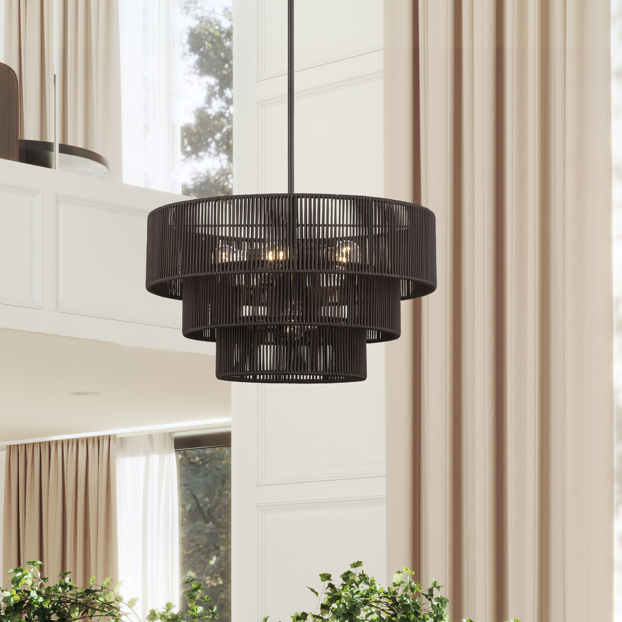 Acordia 6 Light 23 inch English Bronze Pendant Chandelier Ceiling Light