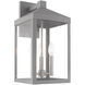 Nyack 3 Light 17.5 inch Nordic Gray Outdoor Wall Lantern