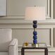Bellore 30.5 inch 150 watt Denim Blue Glaze and Antique Brass Table Lamp Portable Light