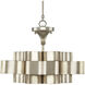 Grand Lotus 1 Light 20.25 inch Contemporary Silver Leaf Pendant Ceiling Light, Small