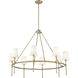 Adorra 8 Light 40 inch Vintage Brass Chandelier Ceiling Light