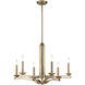 Trumbull 6 Light 26 inch Antique Brass Chandelier Ceiling Light