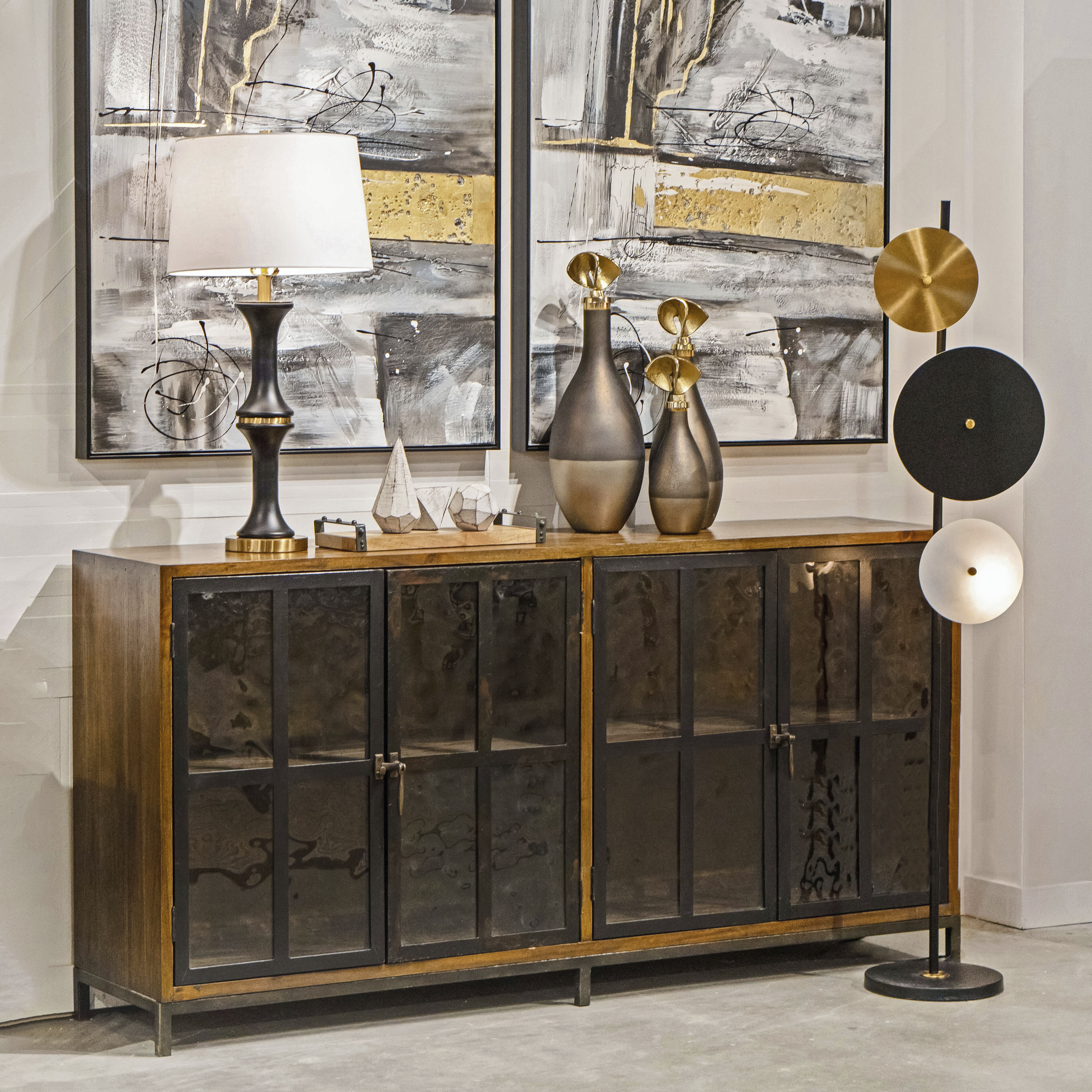 Aimee Metallic Brown with Gold Bottle, Set of 3