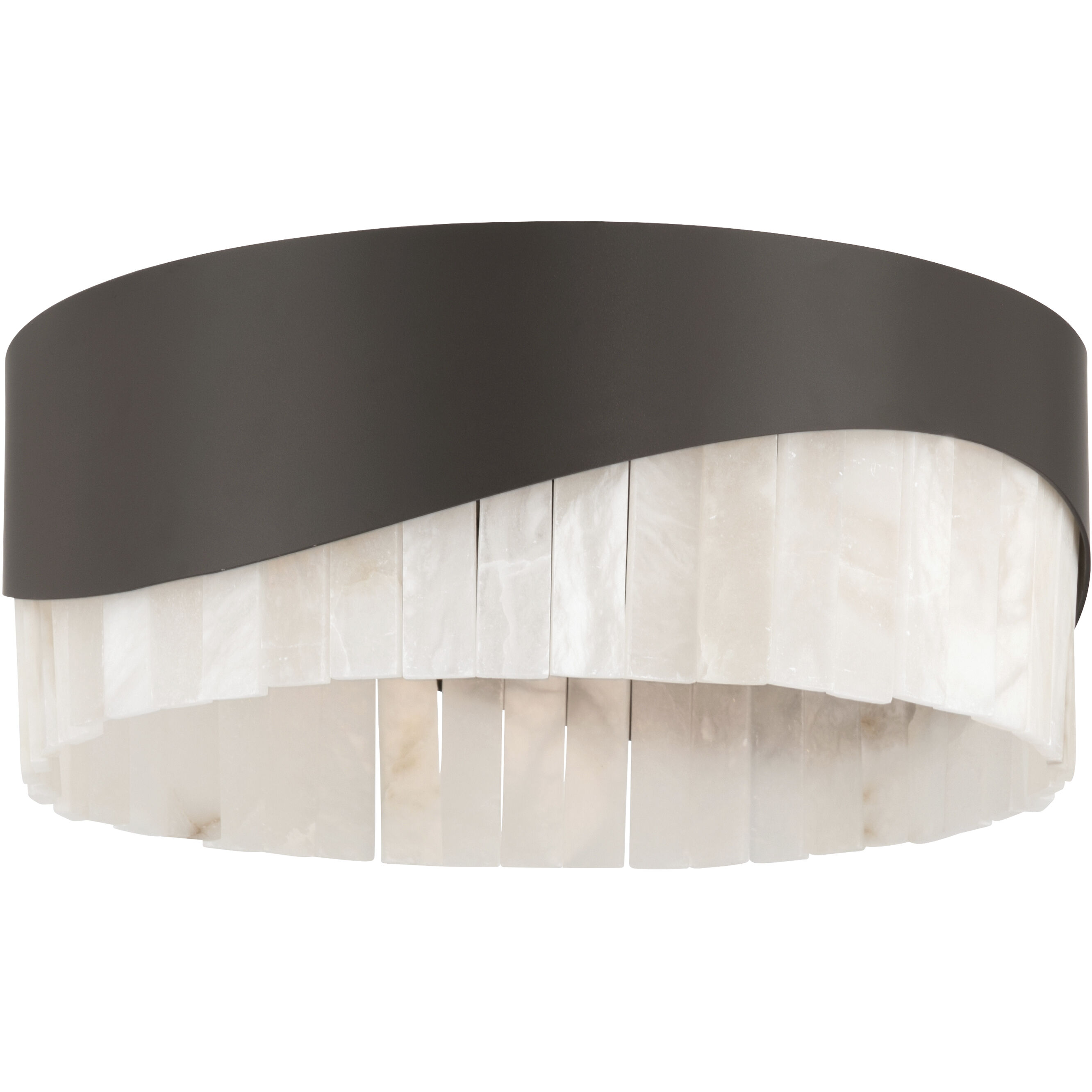 Sway 3 Light 16 inch Dark Bronze Flush Mount Ceiling Light