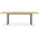 Round Off 88 X 39 inch Natural Dining Table, Small