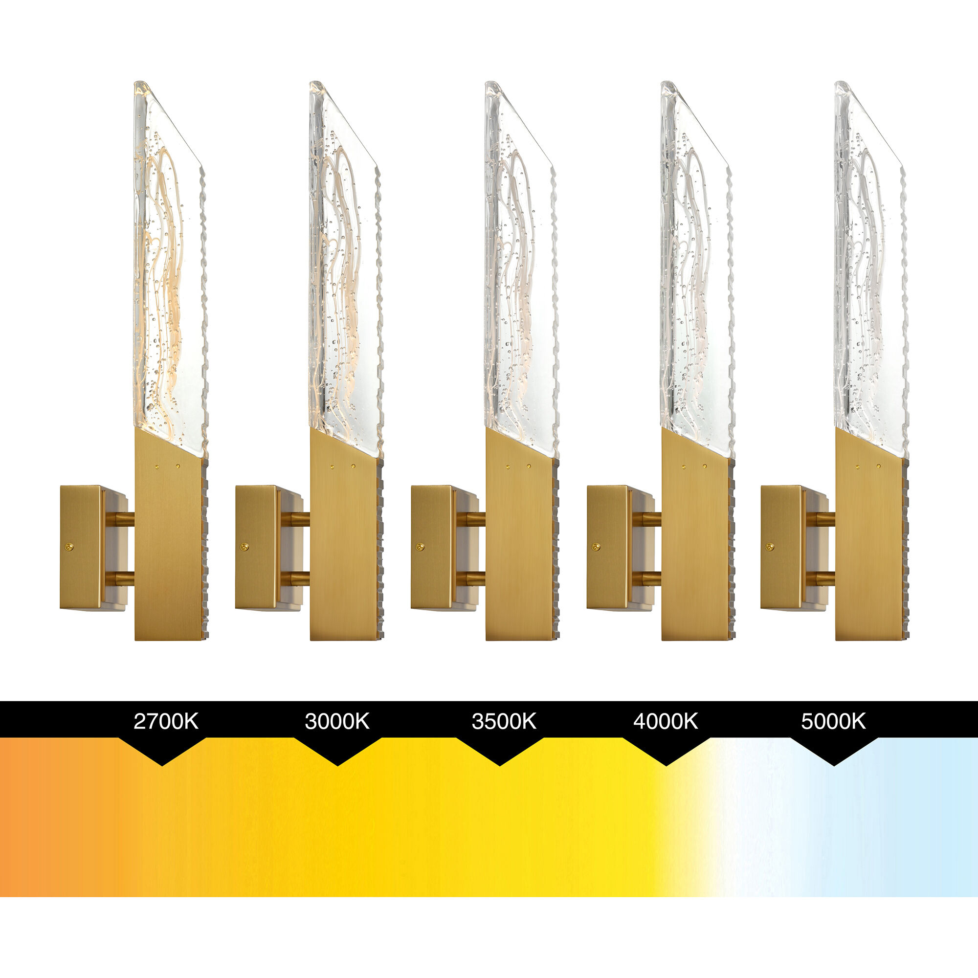 Petra LED 4.7 inch Brass Wall Light