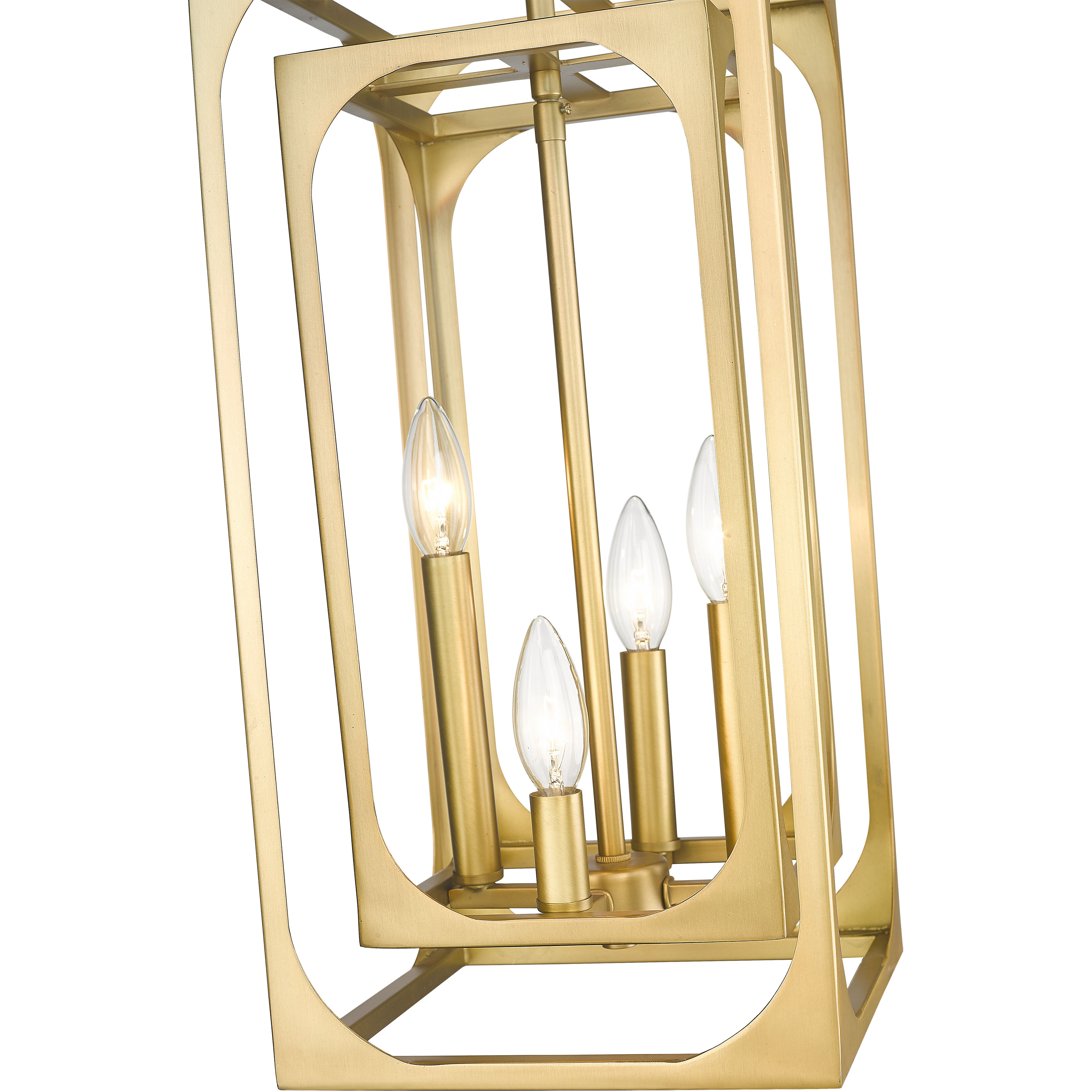 Easton 4 Light 9.25 inch Rubbed Brass Chandelier Ceiling Light