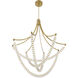 Pearl LED 49.25 inch Legacy Brass Chandelier Ceiling Light