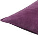Cotton Velvet 22 X 22 inch Dark Plum Pillow Kit, Square