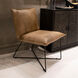 Neeko Tan Buffalo Leather on Black Frame Accent Chair