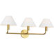 Sean Lavin Colfax 3 Light 29 inch Burnished Brass Sconce Wall Light