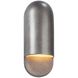 Ambiance Collection - Capsule 1 Light 5 inch Antique Silver Outdoor Wall Sconce in Replaceable Bulb, 4D x 14H, Form+Finish+Function