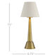 Saunter 16 inch 3 watt Polished Antique Brass Cordless Table Lamp Portable Light