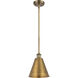 Ballston Cone LED 8 inch Brushed Brass Pendant Ceiling Light