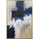 Atticus Navy Blue and White and and Cream and Acrylic Accents Wall Art
