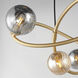 Planetary LED 23.25 inch Gold Chandelier Ceiling Light
