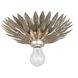 Broche 1 Light 11 inch Antique Silver Flush Ceiling Light