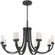 Kahn LED 40 inch Matte Black Chandelier Ceiling Light