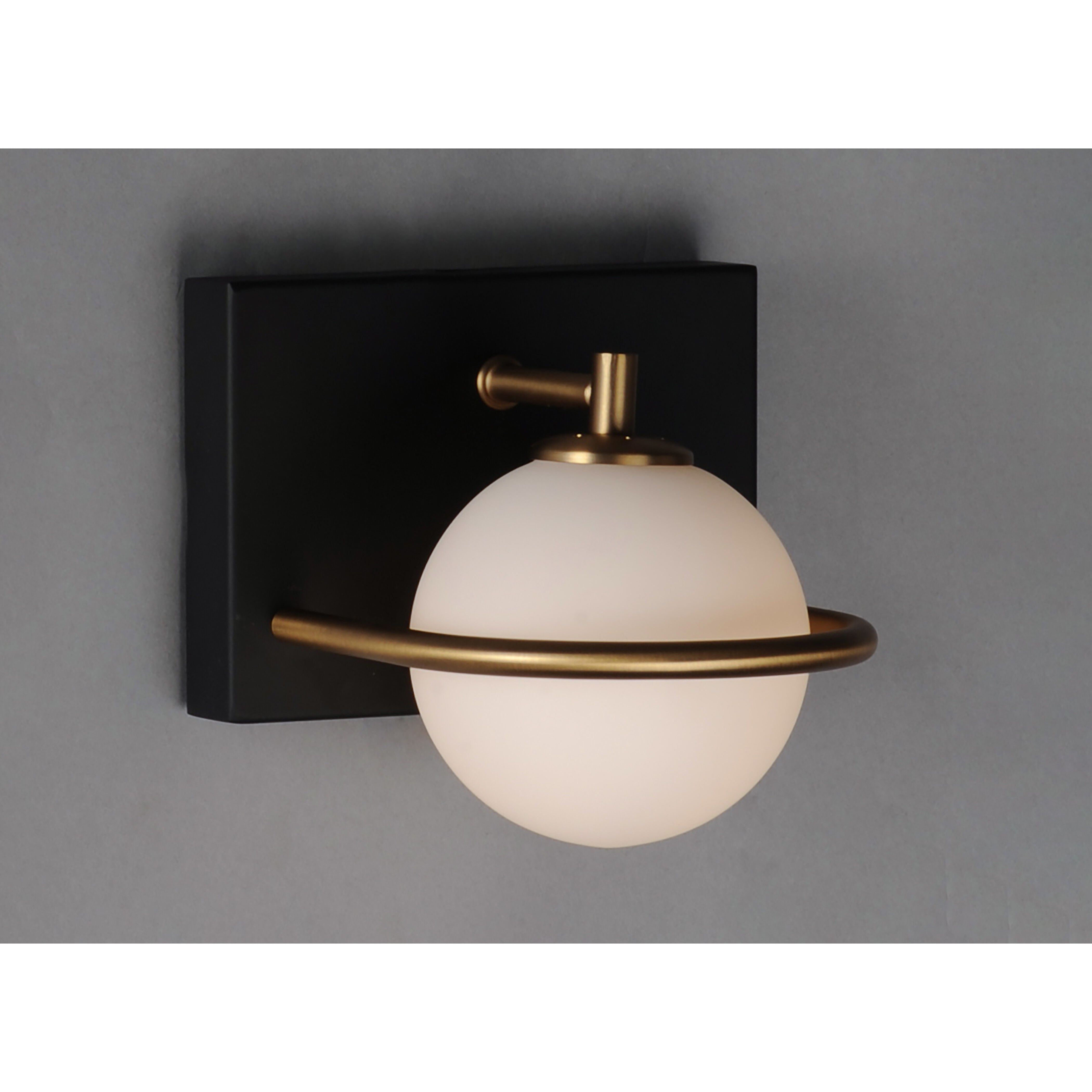 Revolve LED 6 inch Black/Gold Bath Vanity Wall Light