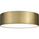 Harley 4 Light 20 inch Rubbed Brass Flush Mount Ceiling Light